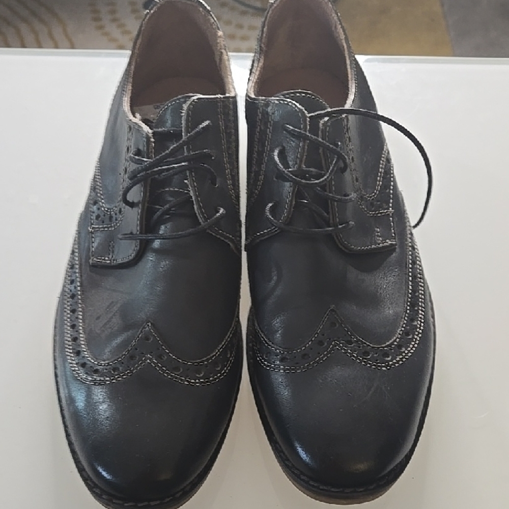 Nunn Bush Black Leather Wingtip Oxford Shoes